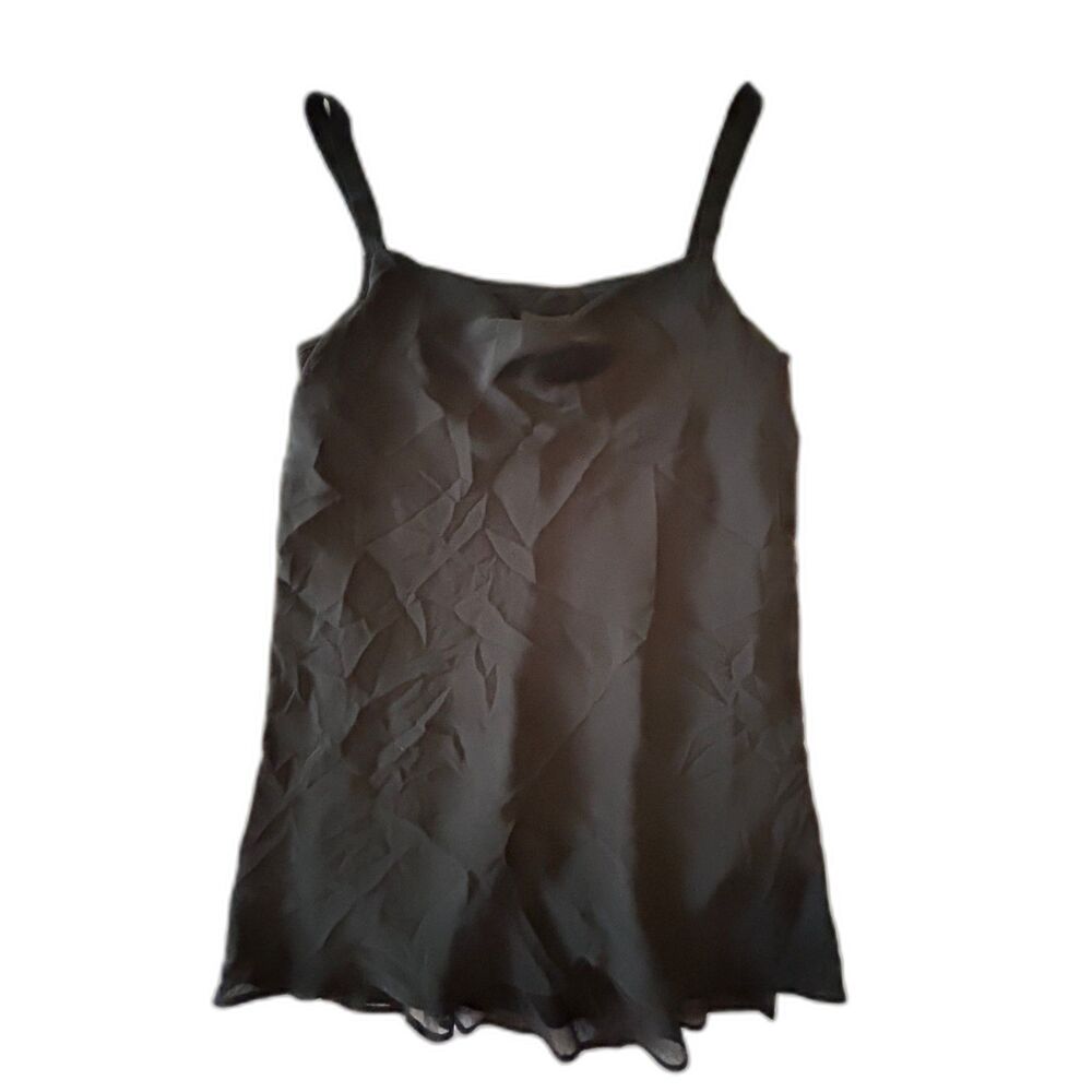 Caché Black Satin-Look Cowl Neck Camisole | Lined Evening Top